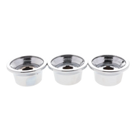 Aerodyne Stratocaster Knob (3-pack) - Chrome - Reclaimed