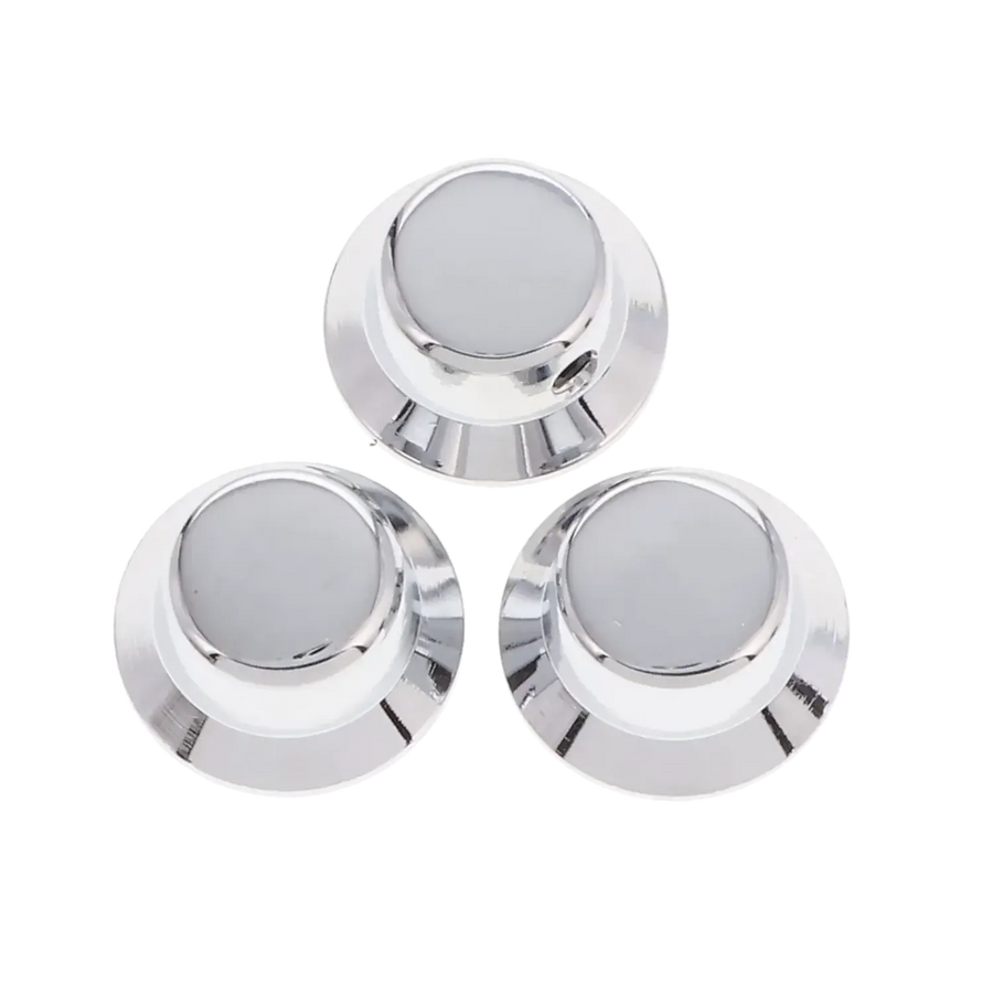 Aerodyne Stratocaster Knob (3-pack) - Chrome - Reclaimed