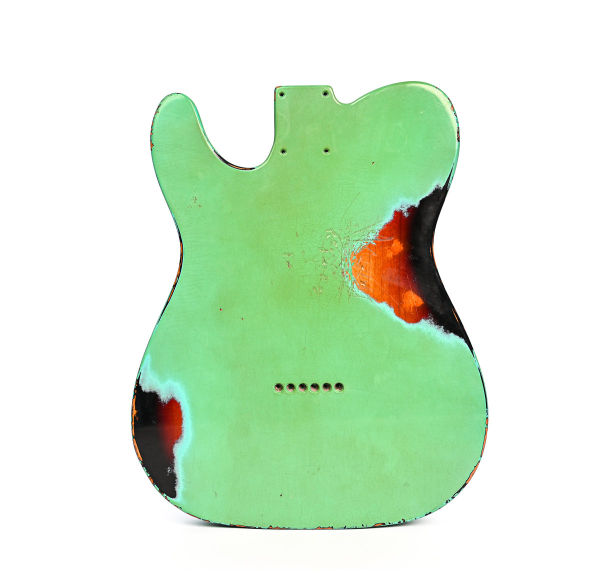 Telecaster Custom Painted Body - FOF Seafoam Green over 3-Tone Burst - Reclaimed