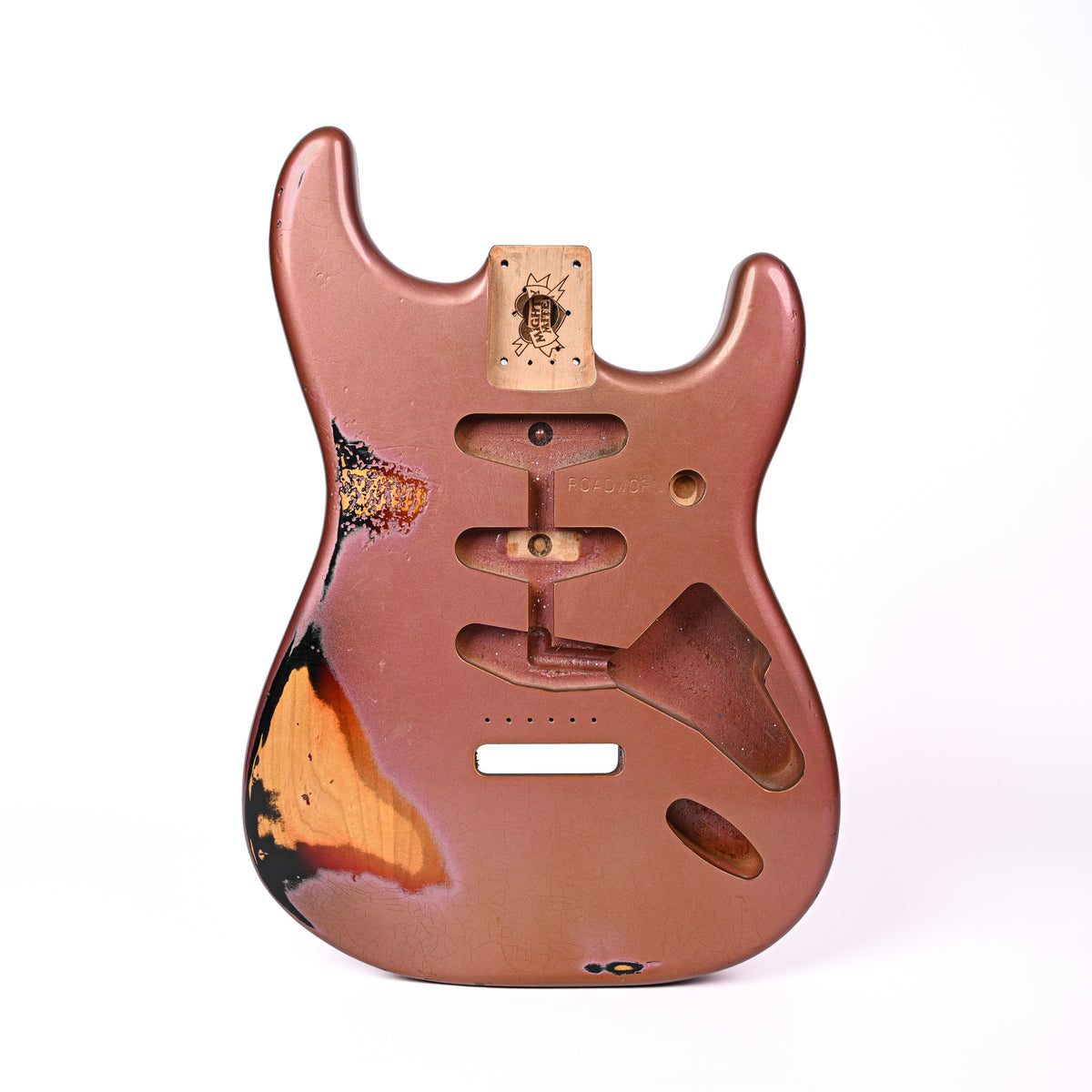 Stratocaster Custom Painted Body - FOF Burgundy Mist over 3-Tone Burst - Reclaimed