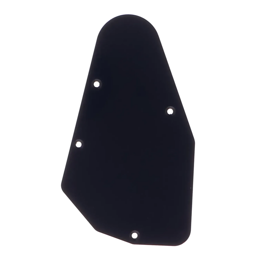 Aerodyne Stratocaster Control Cover Single Ply - Black - Reclaimed