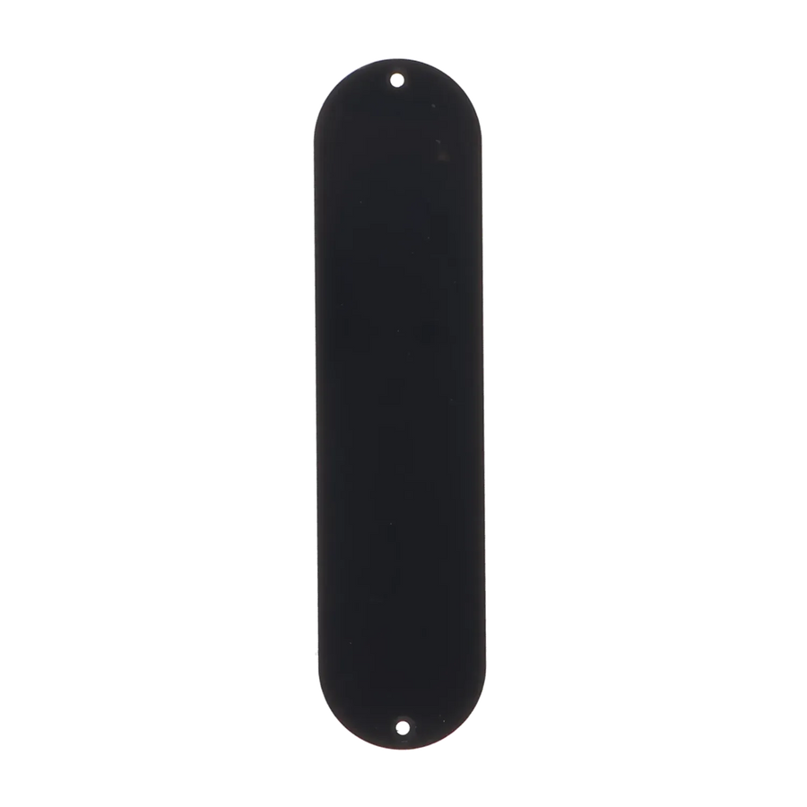 Aerodyne Telecaster Control Cover Single Ply - Black - Reclaimed