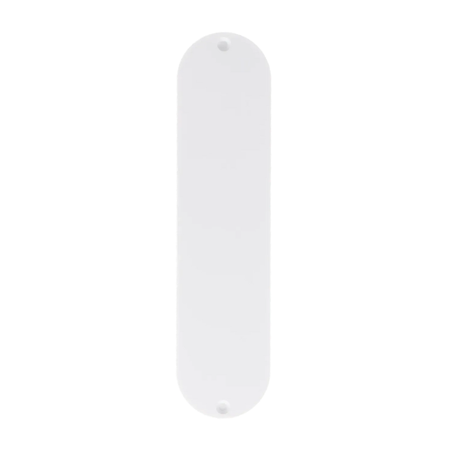 Aerodyne Telecaster Control Cover Single Ply - White - Reclaimed
