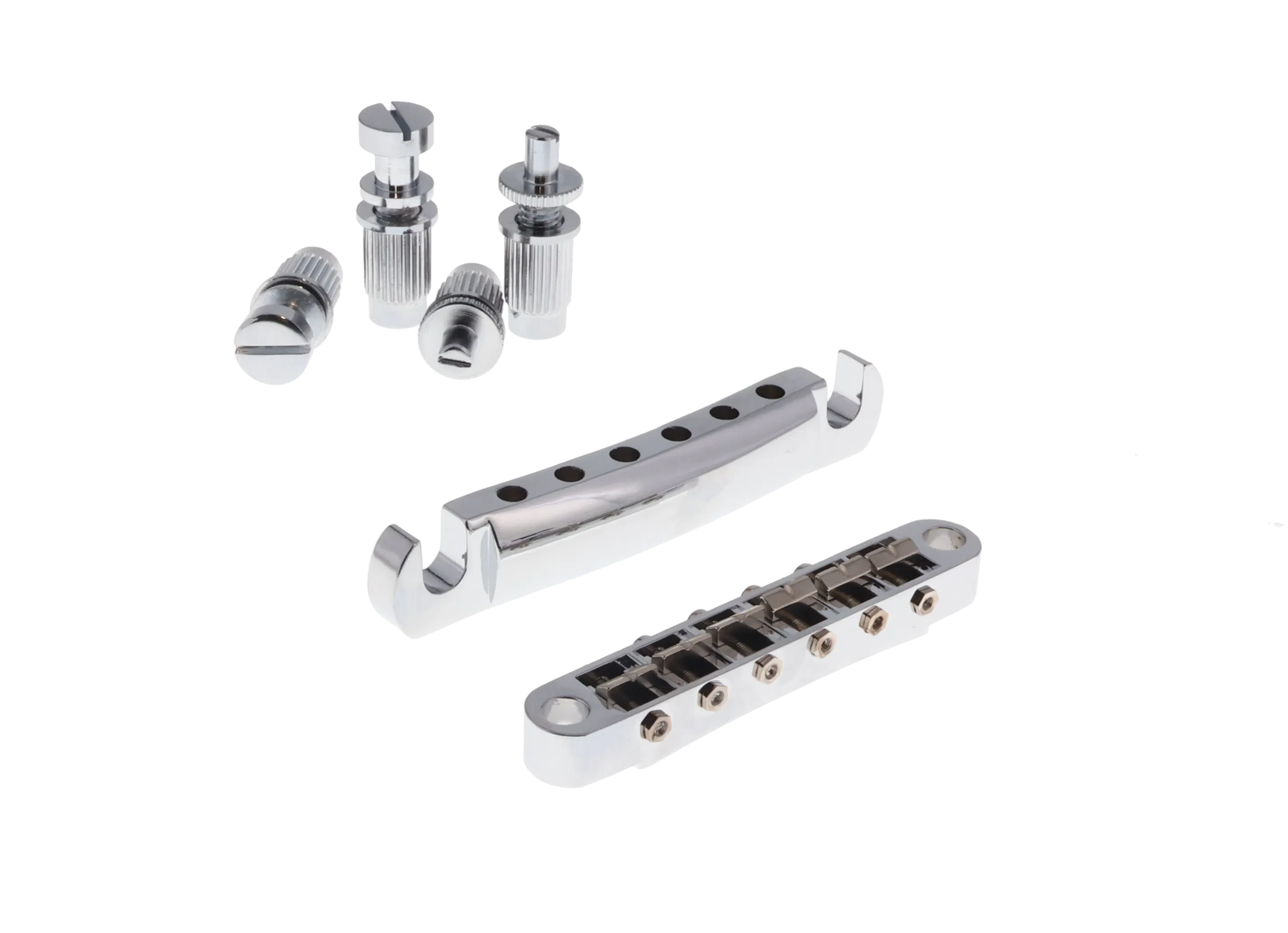 BH 1993 Bridge + Tailpiece Set w/ Studs - Chrome - Reclaimed