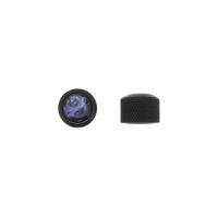 Black Knurled Knobs, Set of 2 - Purple Pearl - Reclaimed