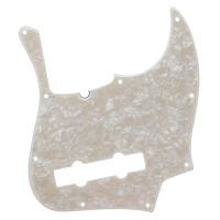 Fender American Deluxe Jazz Bass Pickguard - 5 String - Aged Pearl - Reclaimed