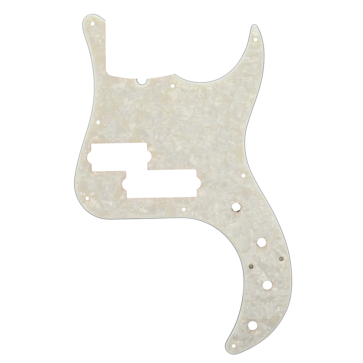 Fender American Deluxe Precision Bass V 10-Hole Pickguard - Aged Pearl - Reclaimed