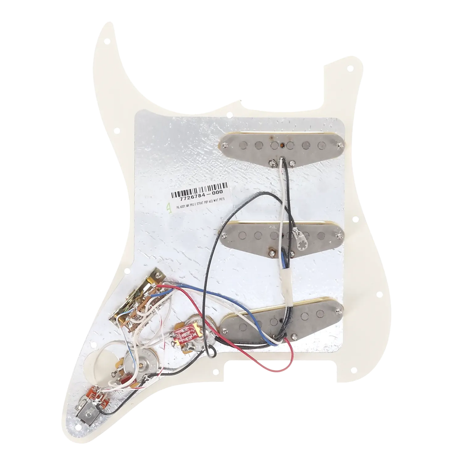 Fender American Pro II Stratocaster Loaded Pickguard - Aged White - Reclaimed