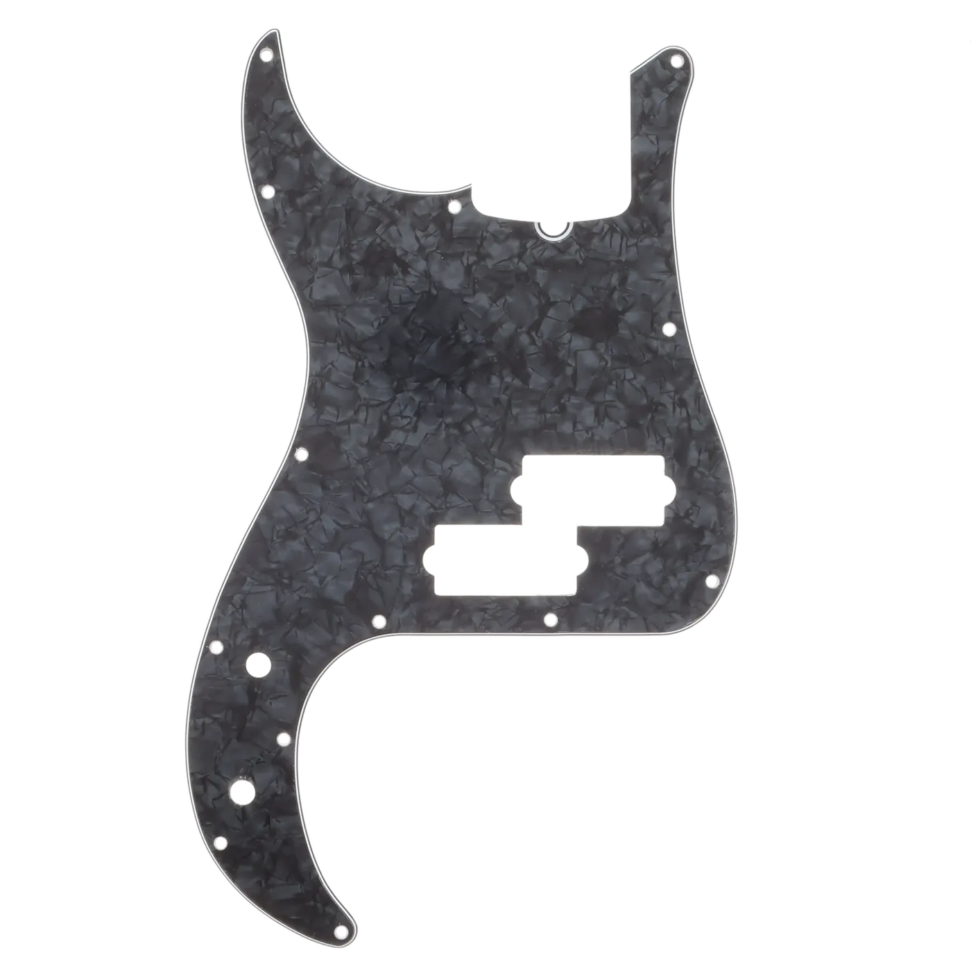 Fender American Pro P/J Bass Pickguard - Left Handed - 4ply Black Pearl - Reclaimed