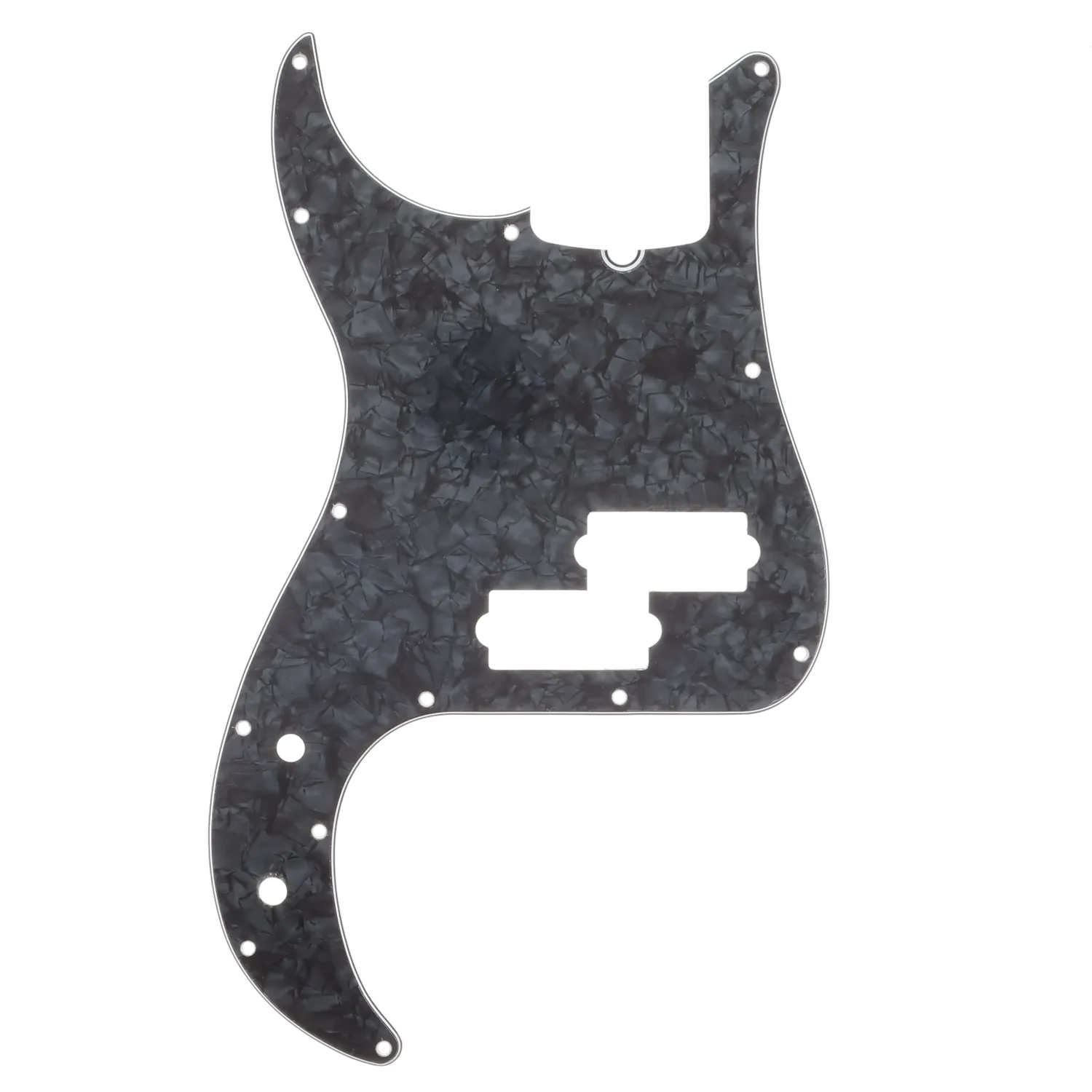 Fender American Pro P/J Bass Pickguard - Left Handed - 4ply Black Pearl - Reclaimed