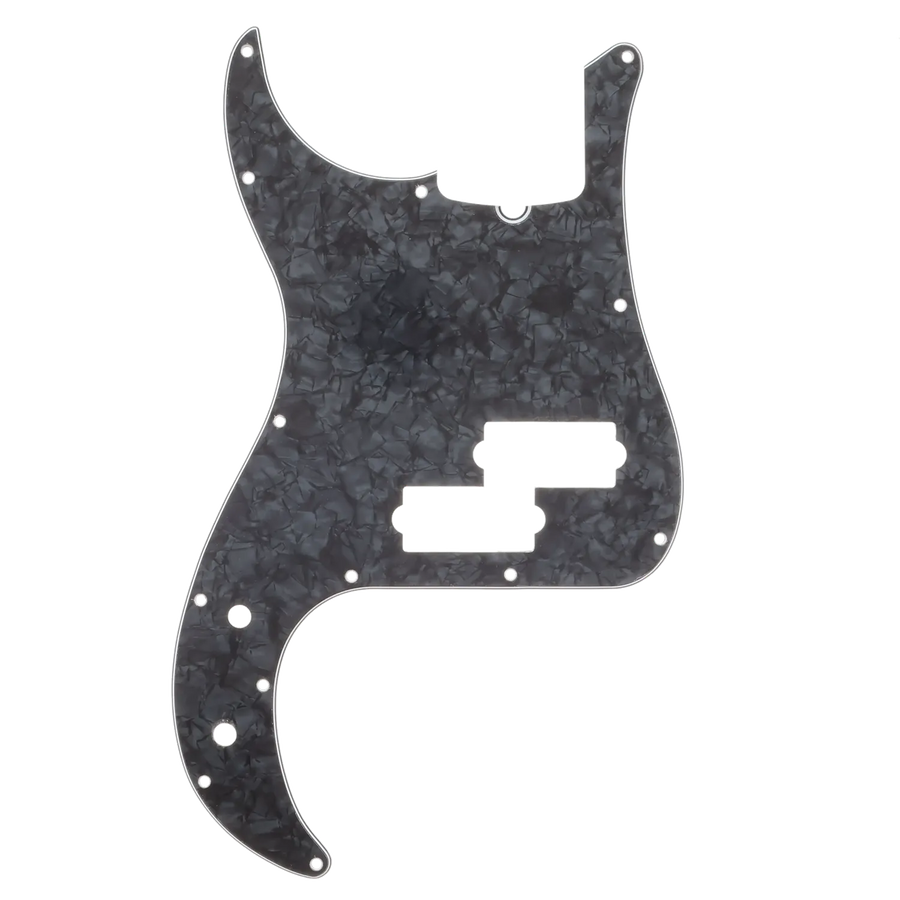 Fender American Pro P/J Bass Pickguard - Left Handed - 4ply Black Pearl - Reclaimed