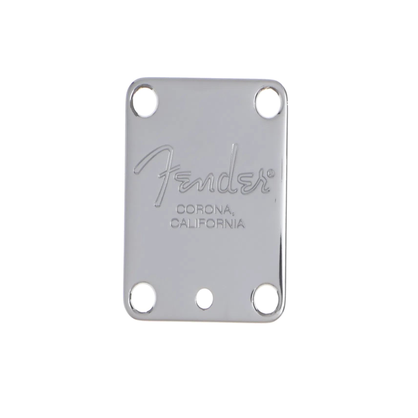 Fender American Series Neck Plate With "Fender Corona" Stamp - Chrome - Reclaimed