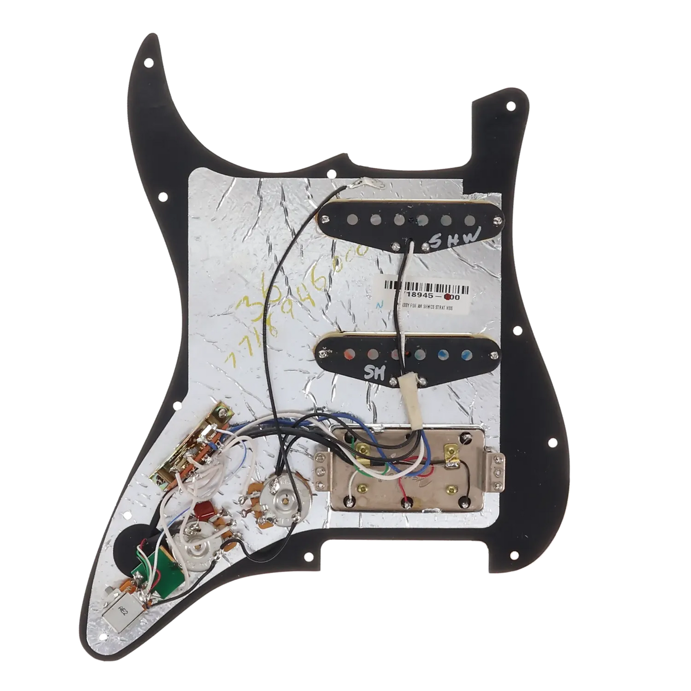 Fender American Showcase Stratocaster Loaded Pickguard HSS - Black - Reclaimed