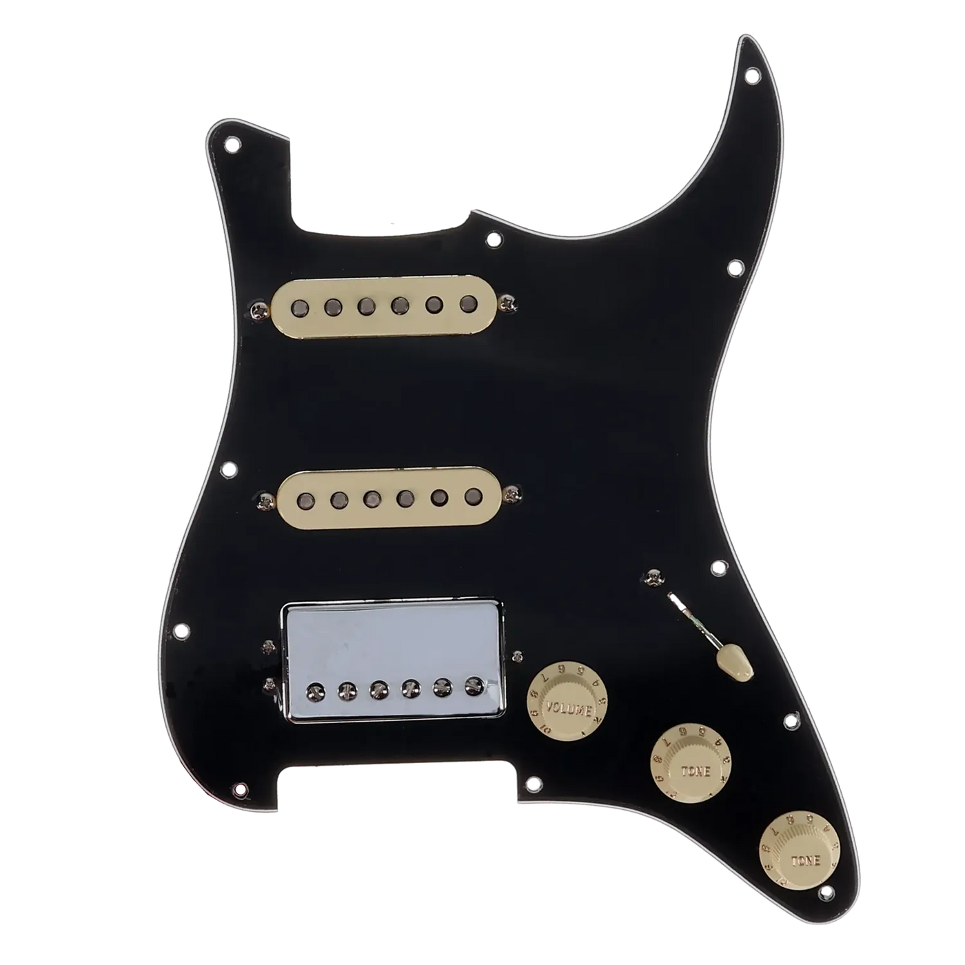 Fender American Showcase Stratocaster Loaded Pickguard HSS - Black - Reclaimed