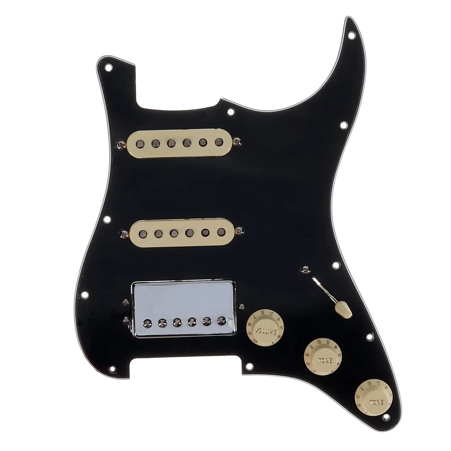 Fender American Showcase Stratocaster Loaded Pickguard HSS - Black - Reclaimed
