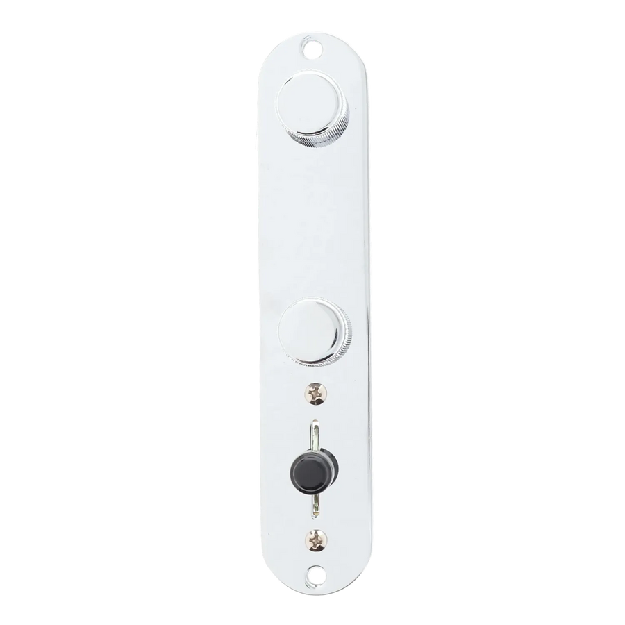 Fender American Showcase Telecaster Control Assembly with Treble Bleed and Grease Bucket Tone Control - Chrome - Reclaimed