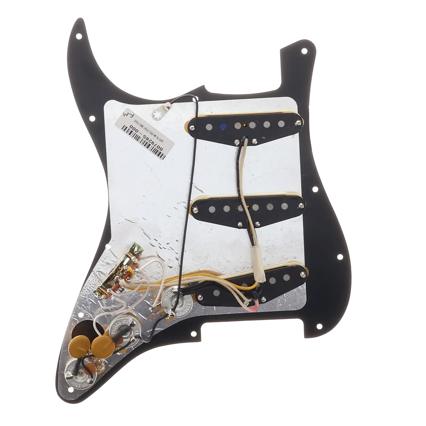 Fender American Special Strat Loaded Pickguard - Black - Reclaimed