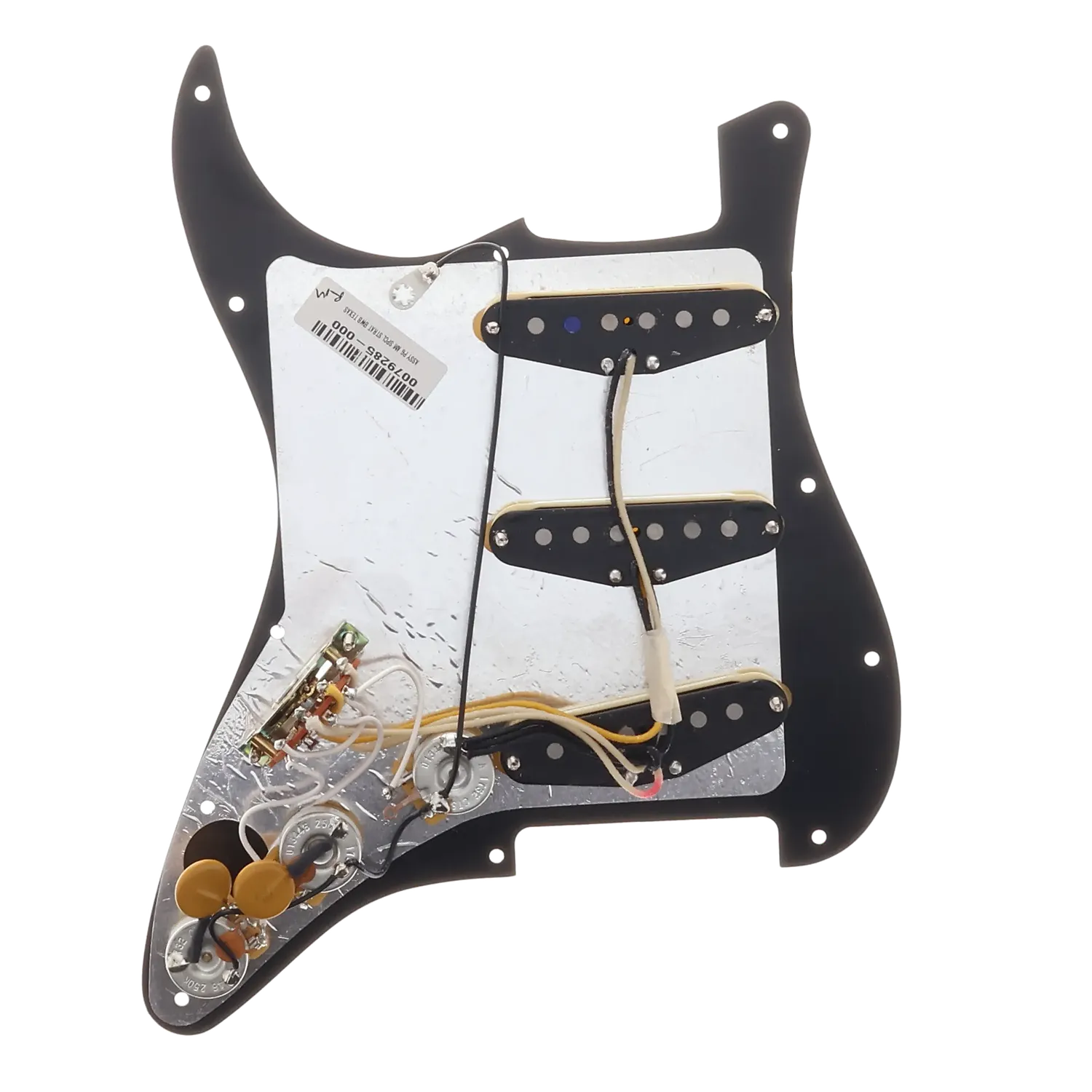 Fender American Special Strat Loaded Pickguard - Black - Reclaimed