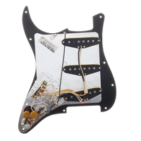 Fender American Special Strat Loaded Pickguard - Black - Reclaimed