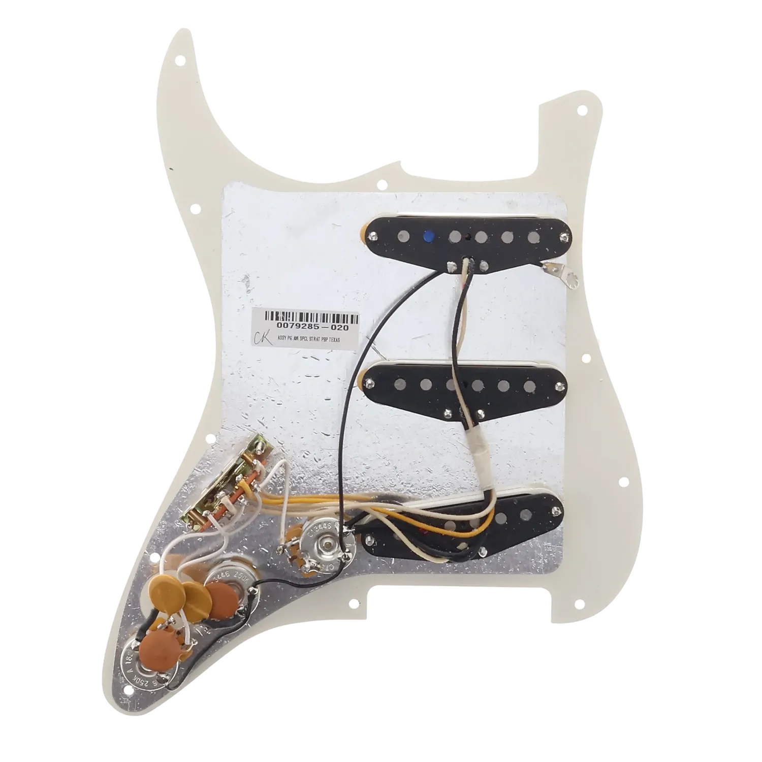 Fender American Special Strat Loaded Pickguard - Parchment - Reclaimed