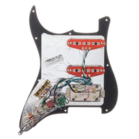 Fender DE American Ultra Noiseless HSS Loaded Pickguard - Black - Reclaimed