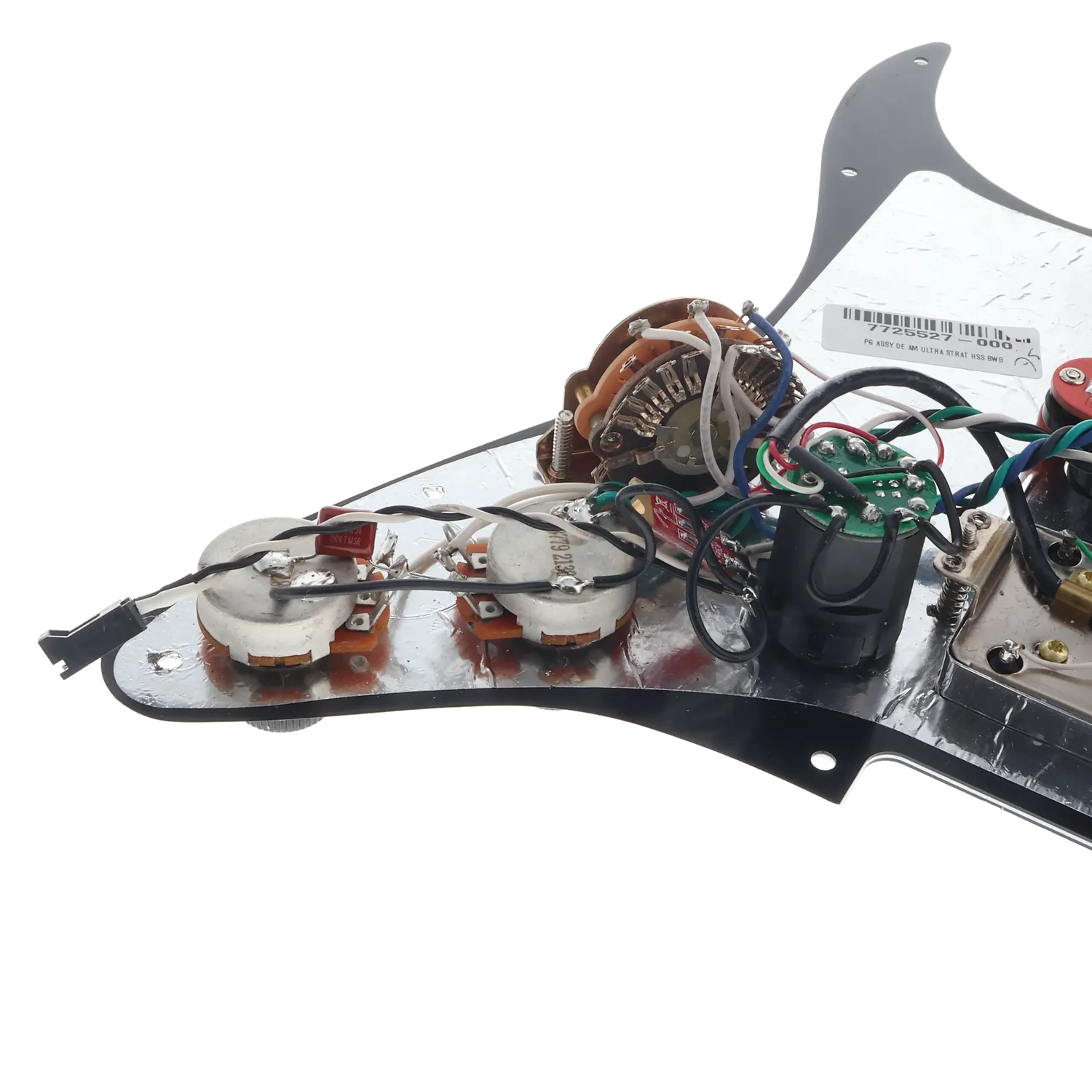 Fender DE American Ultra Noiseless HSS Loaded Pickguard - Black - Reclaimed