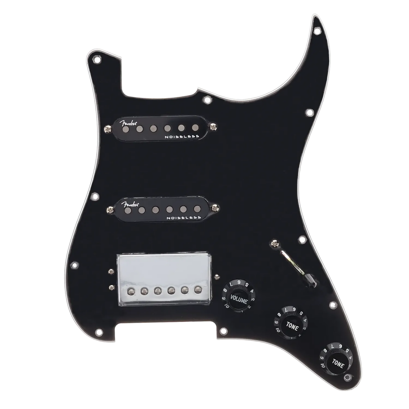 Fender DE American Ultra Noiseless HSS Loaded Pickguard - Black - Reclaimed