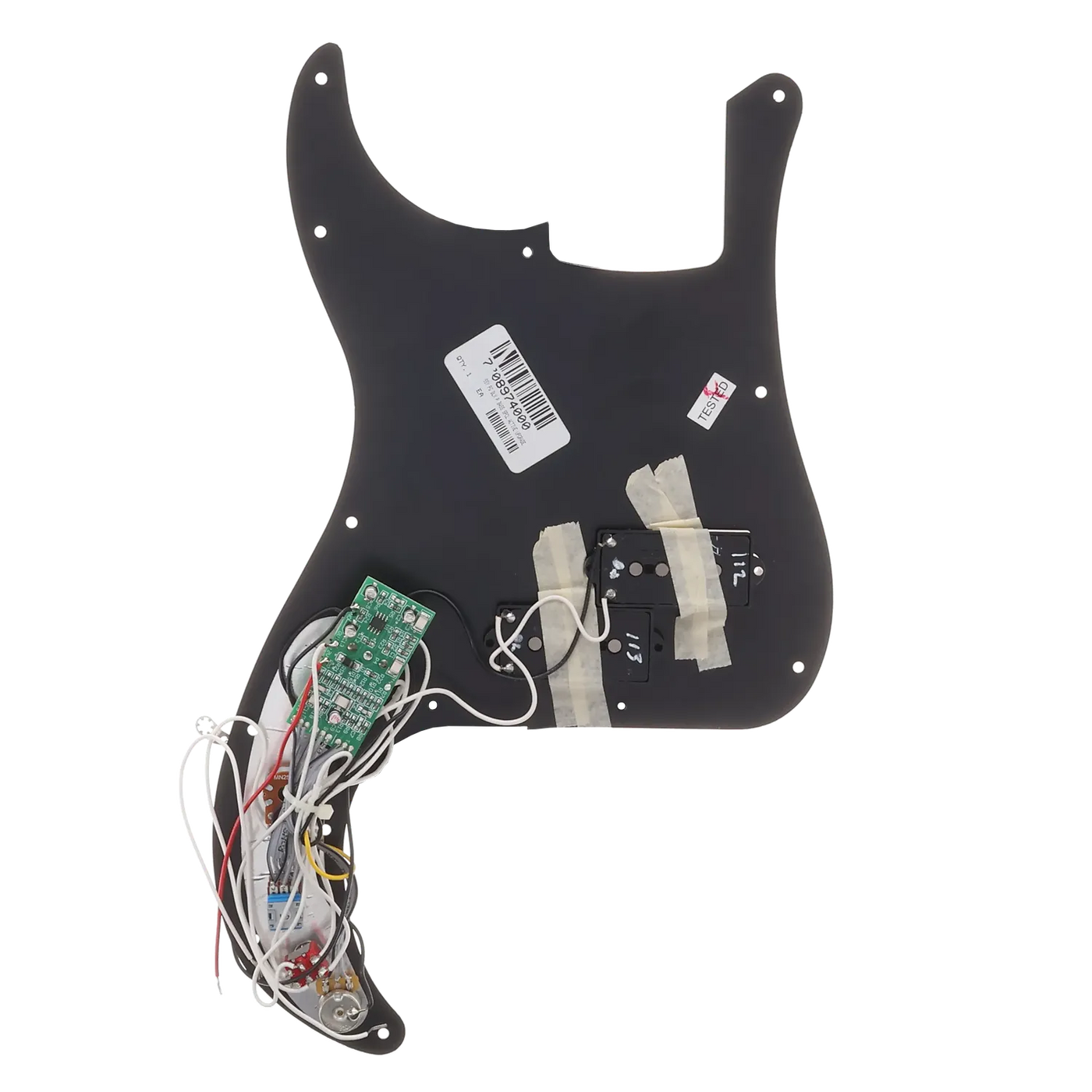 Fender Deluxe Active Precision Bass Loaded Pickguard - Black - Reclaimed