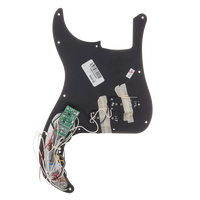 Fender Deluxe Active Precision Bass Loaded Pickguard - Black - Reclaimed