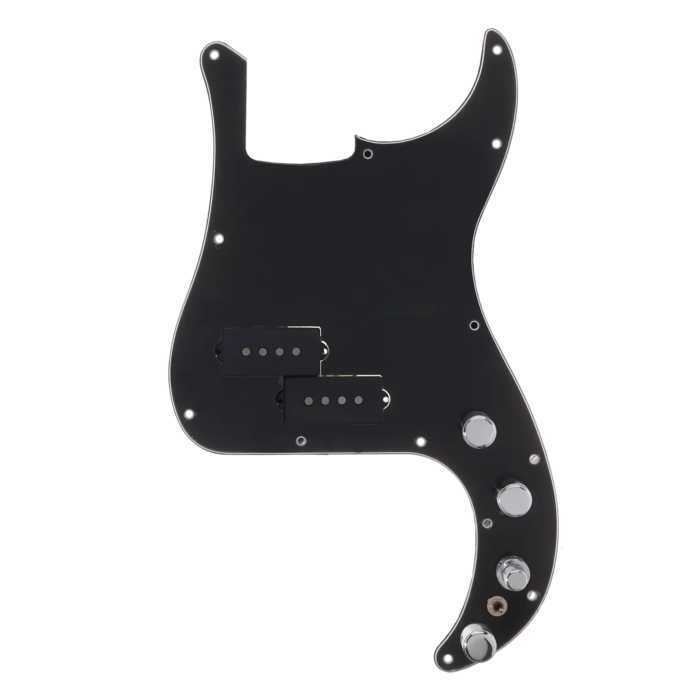 Fender Deluxe Active Precision Bass Loaded Pickguard - Black - Reclaimed