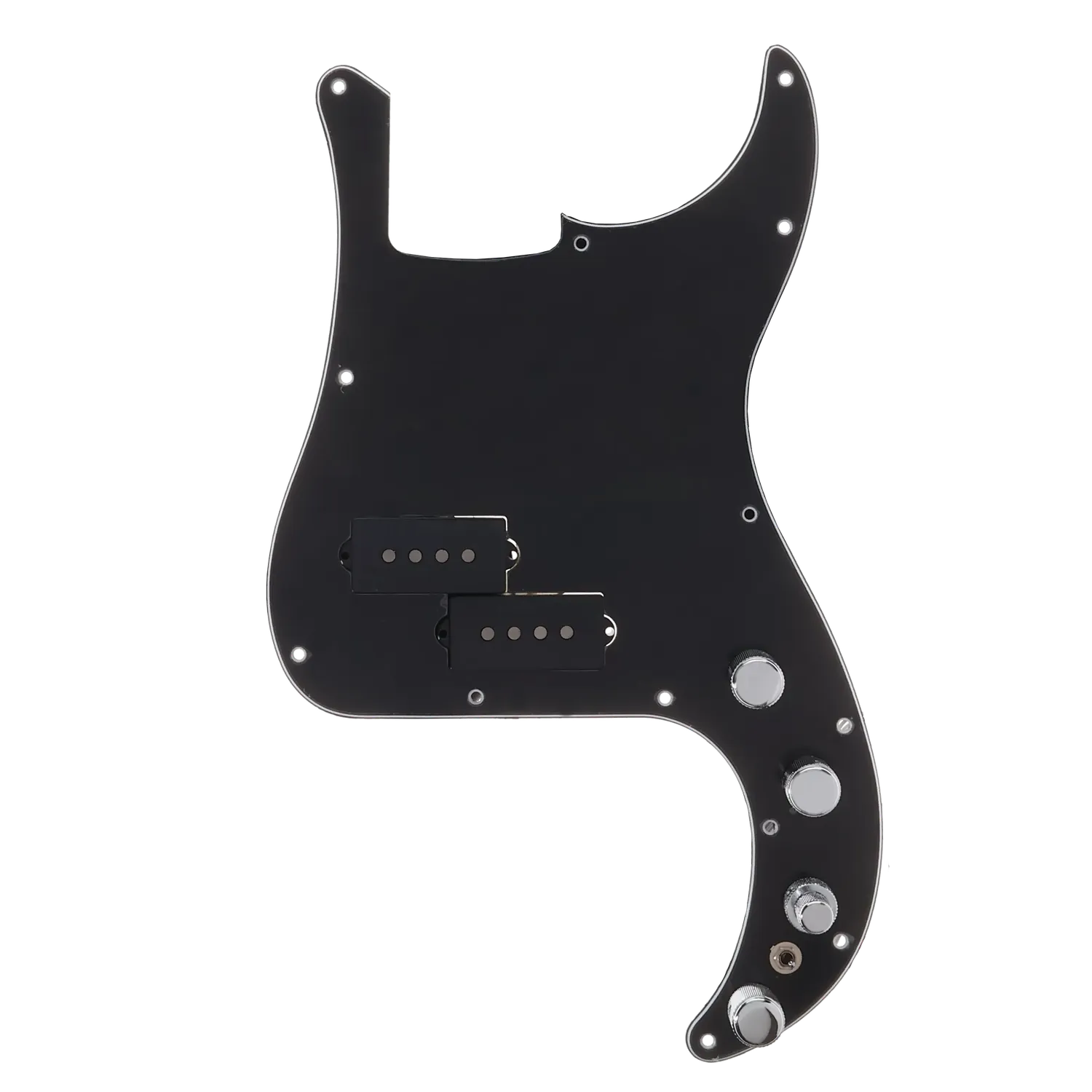 Fender Deluxe Active Precision Bass Loaded Pickguard - Black - Reclaimed