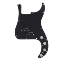 Fender Deluxe Active Precision Bass Loaded Pickguard - Black - Reclaimed