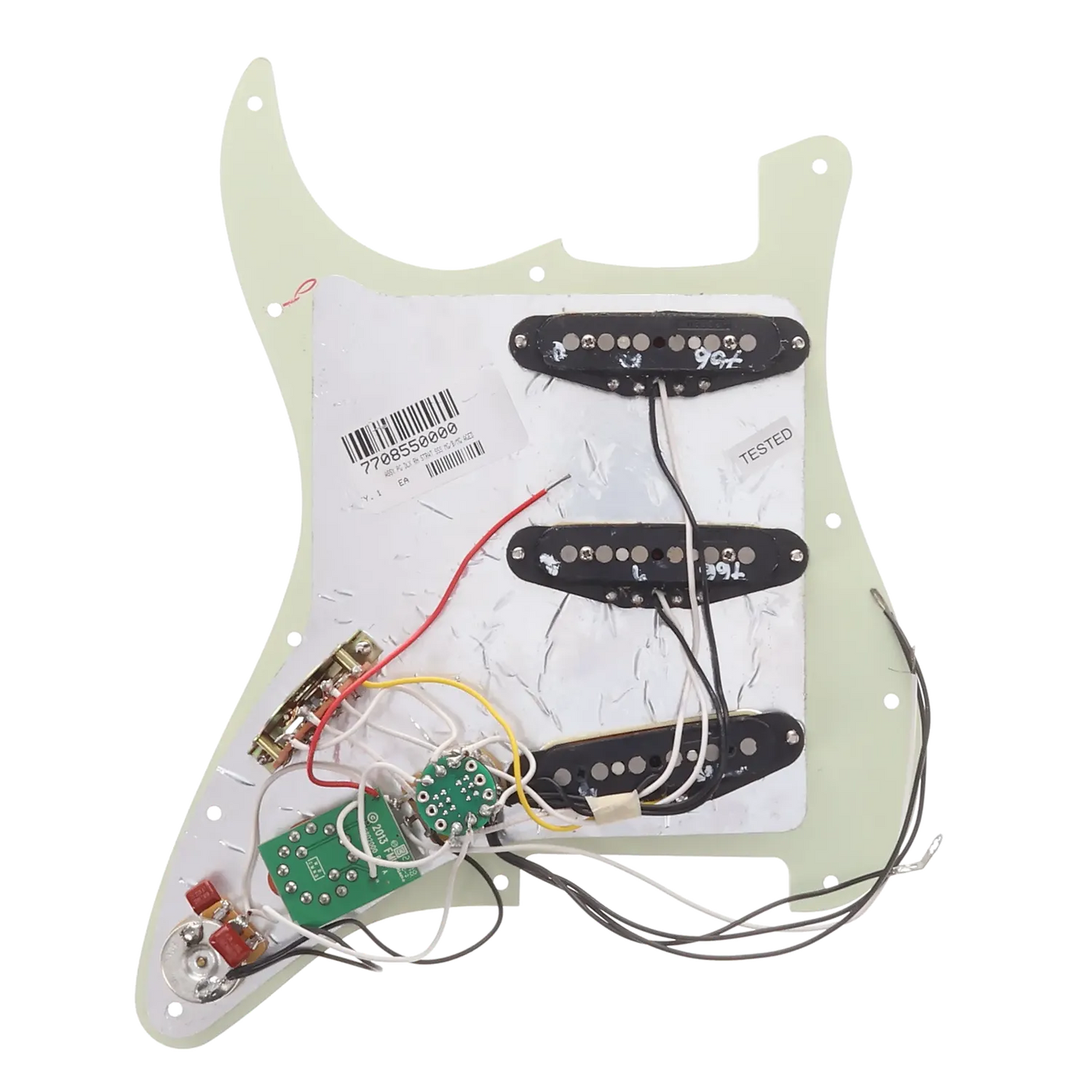 Fender Deluxe Roadhouse Strat Loaded Pickguard - Mint Green - Reclaimed