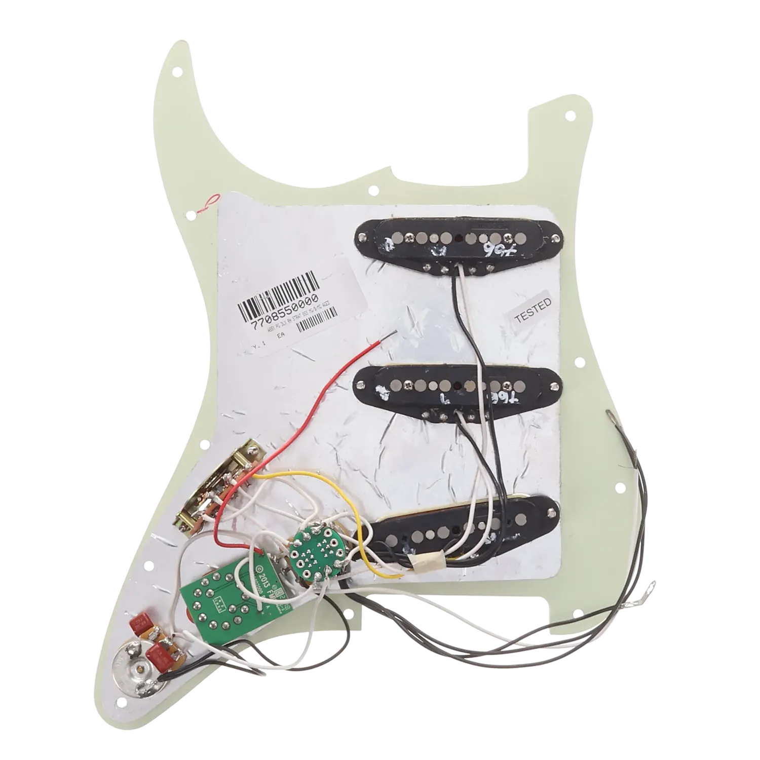 Fender Deluxe Roadhouse Strat Loaded Pickguard - Mint Green - Reclaimed