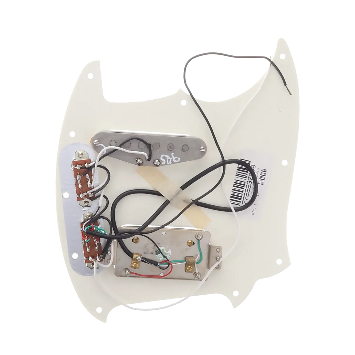 Fender Kurt Cobain Left-handed Jagstang Loaded Pickguard - White Pearl - Reclaimed