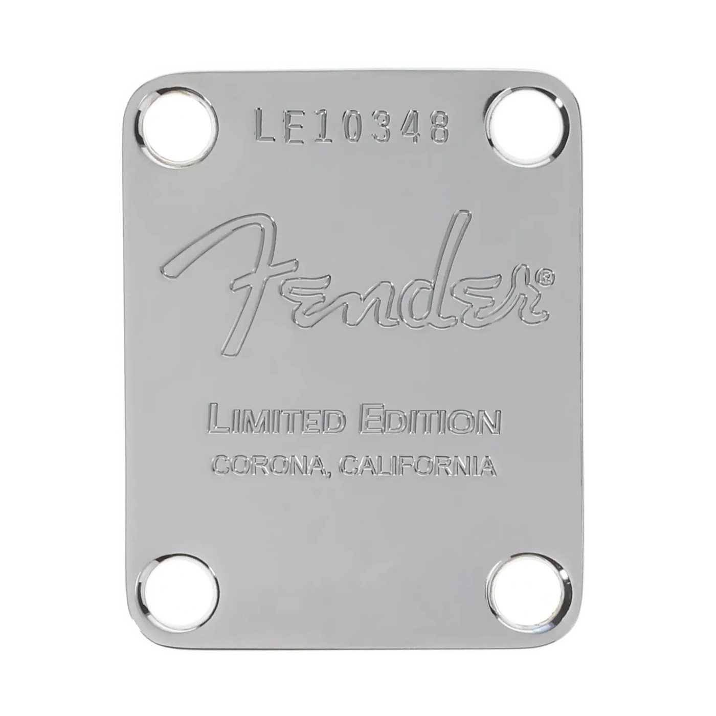 Fender Limited Edition Nocaster Neck Plate - Corona California - Chrome - Reclaimed