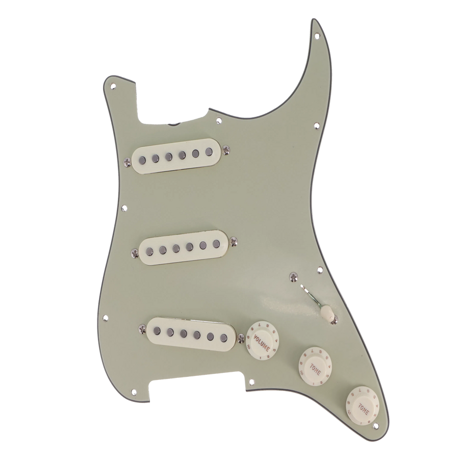 Fender Loaded Stratocaster Pickguard '59 - 5.8/ 5.8/ 5.7K - Mint Green - Reclaimed