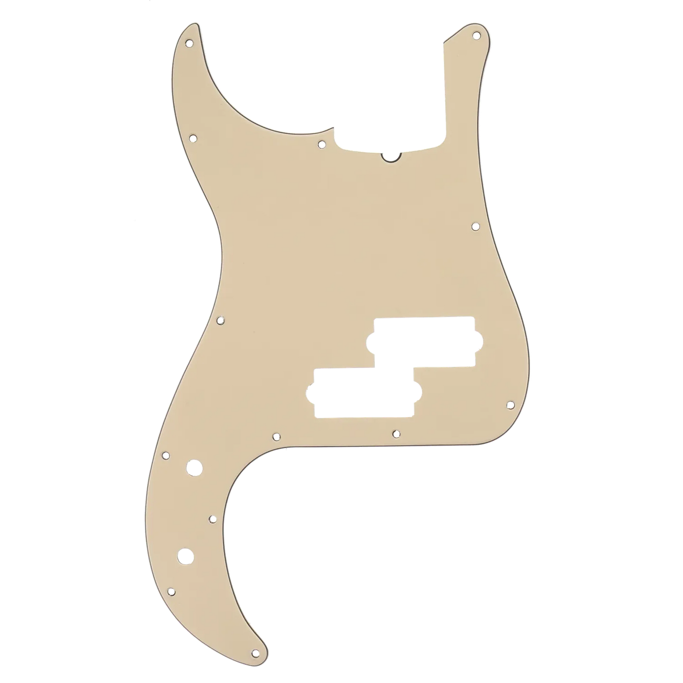 Fender Pickguard P Bass 3 Ply Left Handed - Cream - Reclaimed