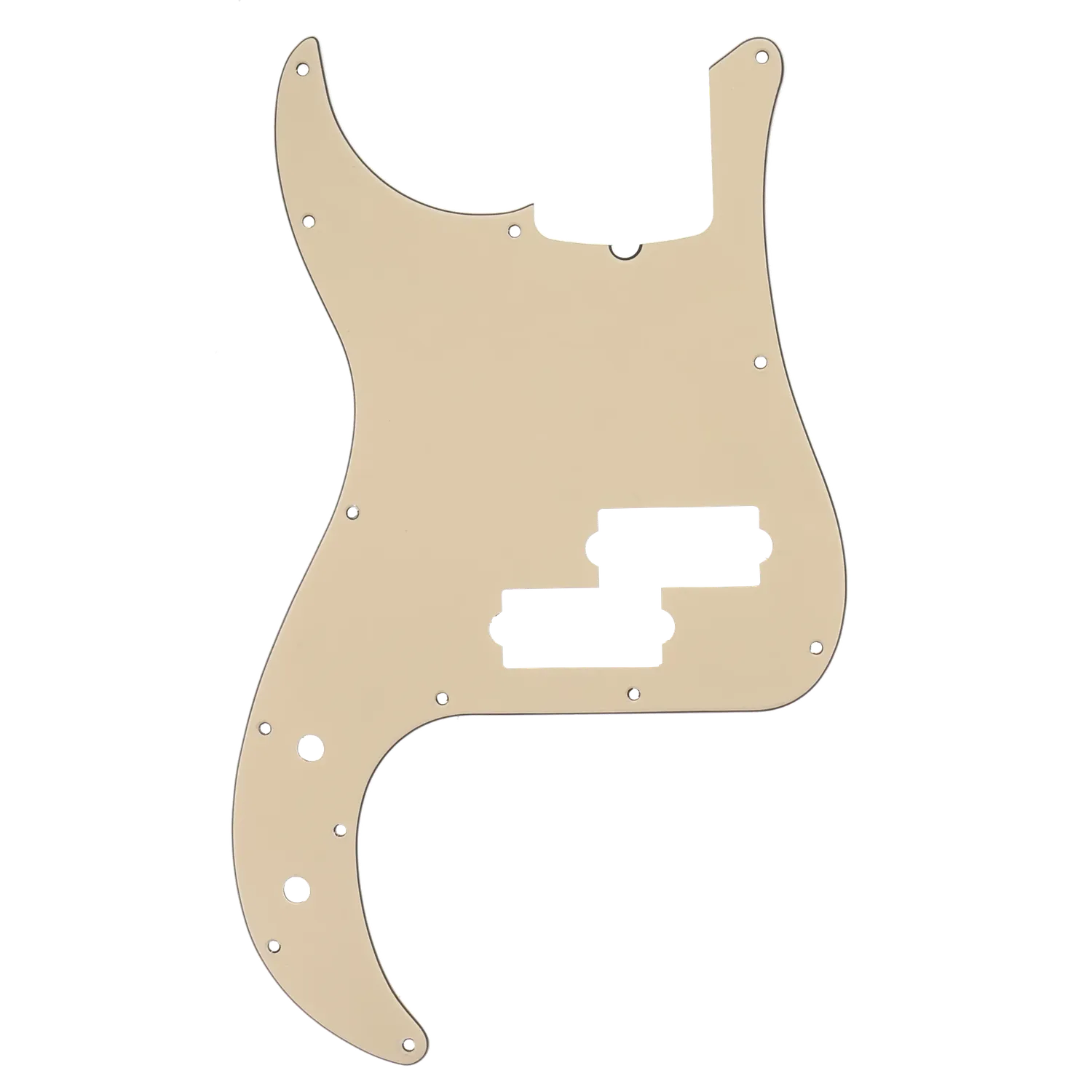 Fender Pickguard P Bass 3 Ply Left Handed - Cream - Reclaimed