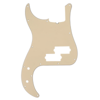 Fender Pickguard P Bass 3 Ply Left Handed - Cream - Reclaimed