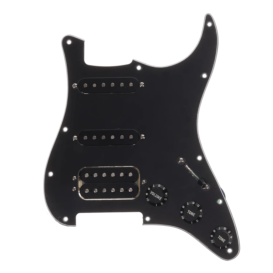 Fender Player Series Stratocaster HSS Loaded Pickguard - Black - Reclaimed
