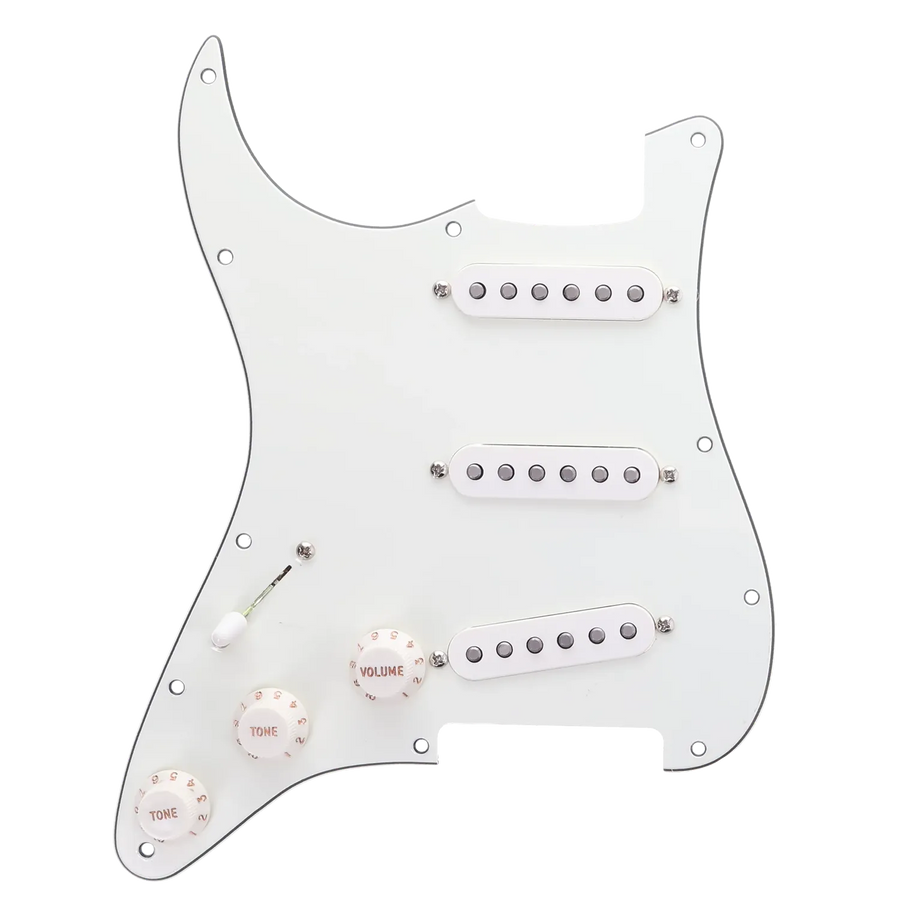 Fender Player Series Stratocaster Left-Handed Loaded Pickguard - Parchment - Reclaimed