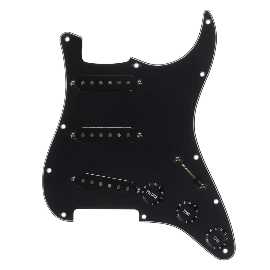 Fender Player Series Stratocaster Loaded Pickguard - Black - Reclaimed