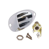 Fender Roadworn Jack Plate Assembly - Chrome - Reclaimed