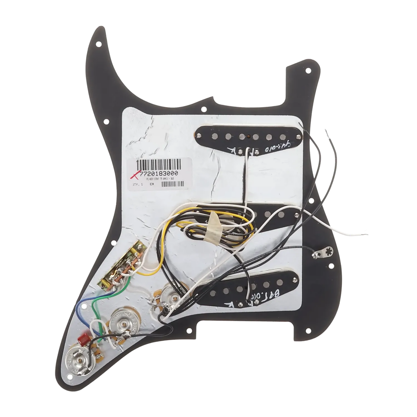 Fender Stratocaster 75th Anniversary Loaded Pickguard - Black - Reclaimed
