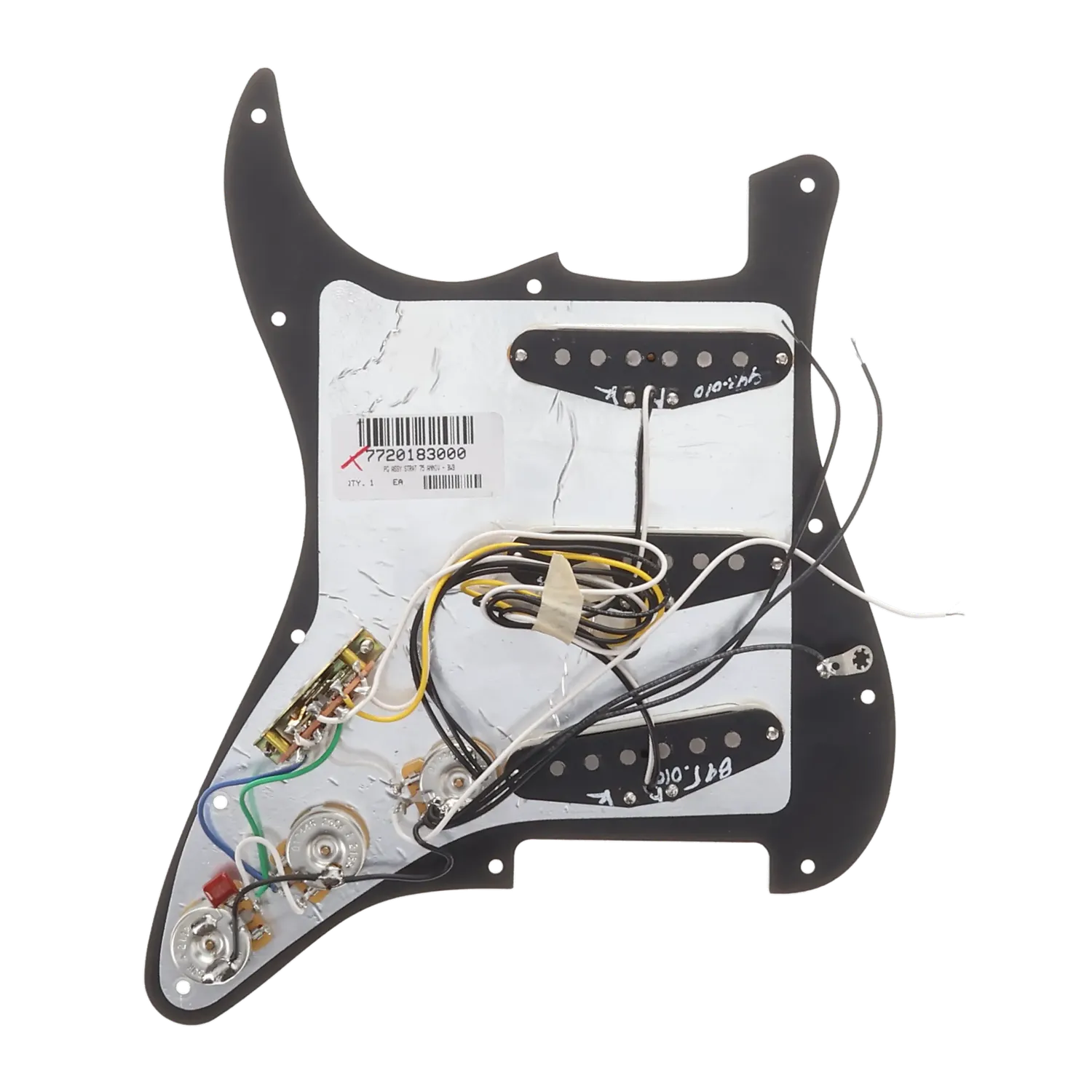 Fender Stratocaster 75th Anniversary Loaded Pickguard - Black - Reclaimed