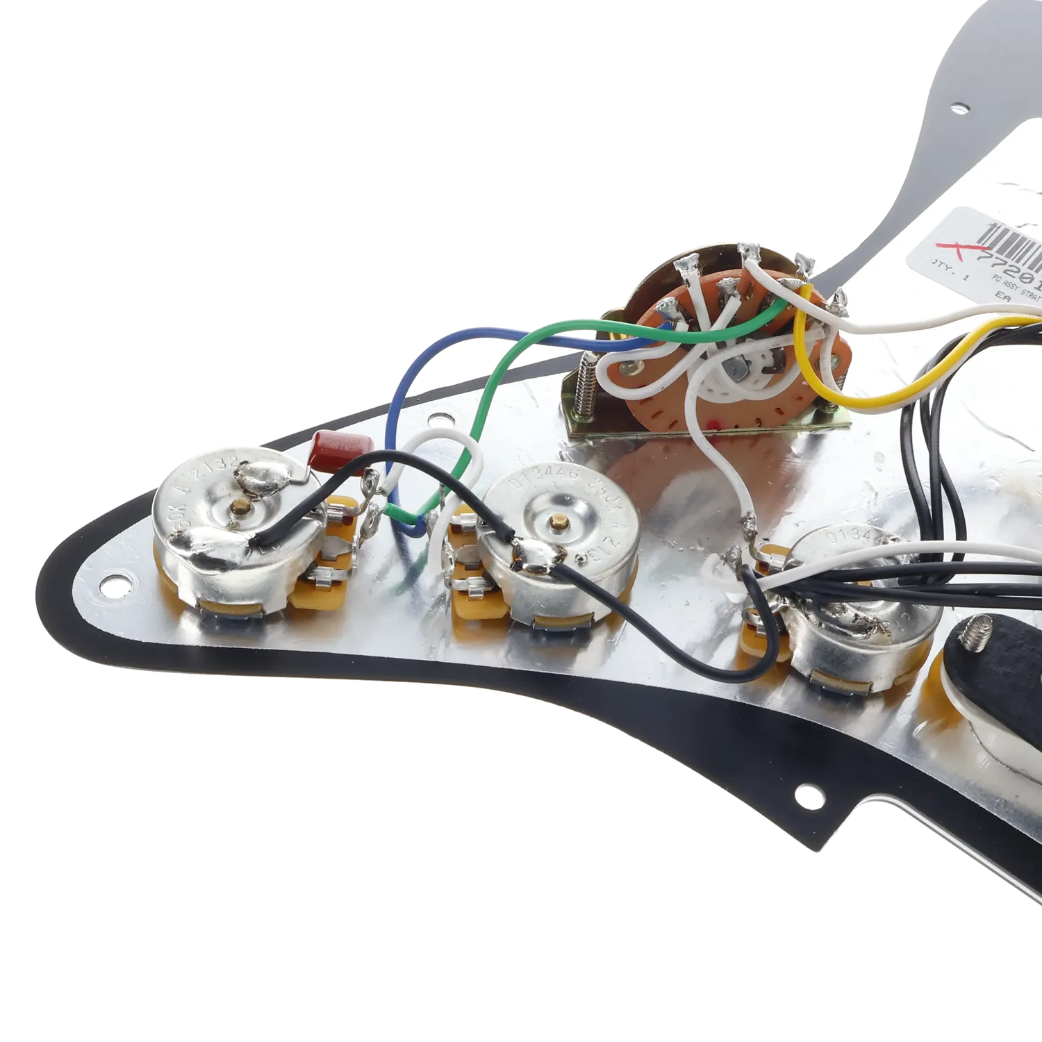 Fender Stratocaster 75th Anniversary Loaded Pickguard - Black - Reclaimed