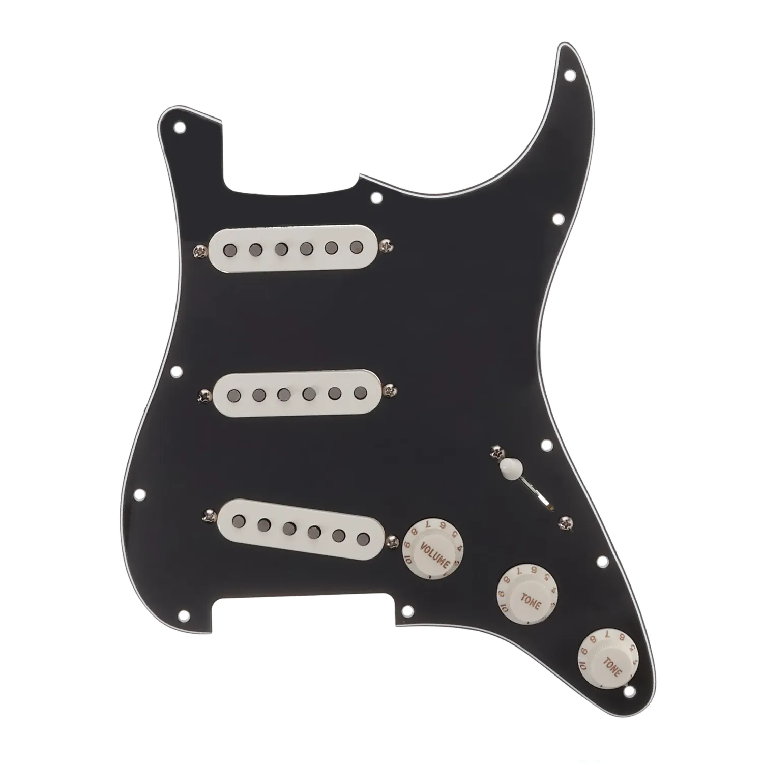 Fender Stratocaster 75th Anniversary Loaded Pickguard - Black - Reclaimed