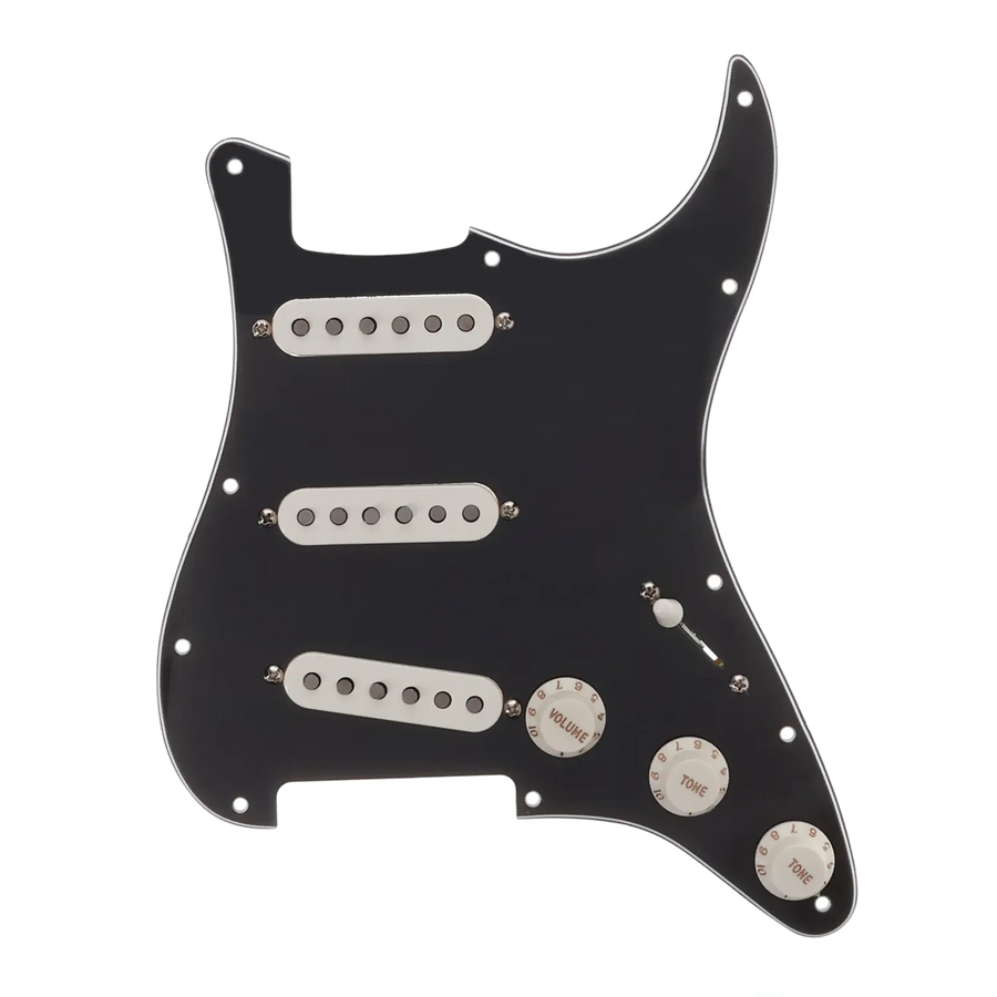 Fender Stratocaster 75th Anniversary Loaded Pickguard - Black - Reclaimed