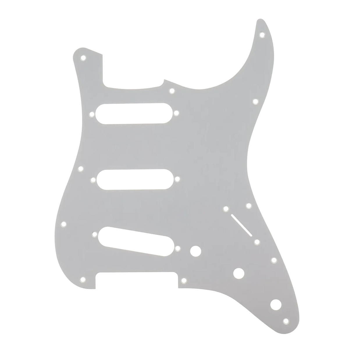 Fender Stratocaster Anodized Aluminum Pickguard - Silver (Counter Sunk Pickup Screw Holes) - Reclaimed